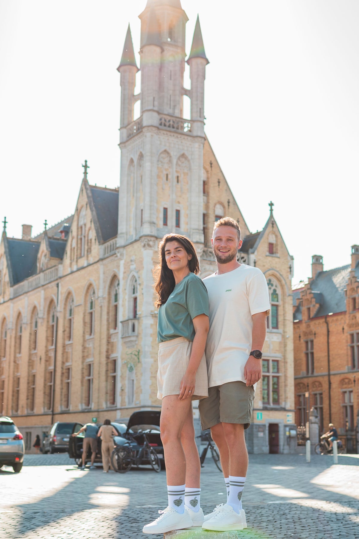 POP's sokken - Wit-groen vol